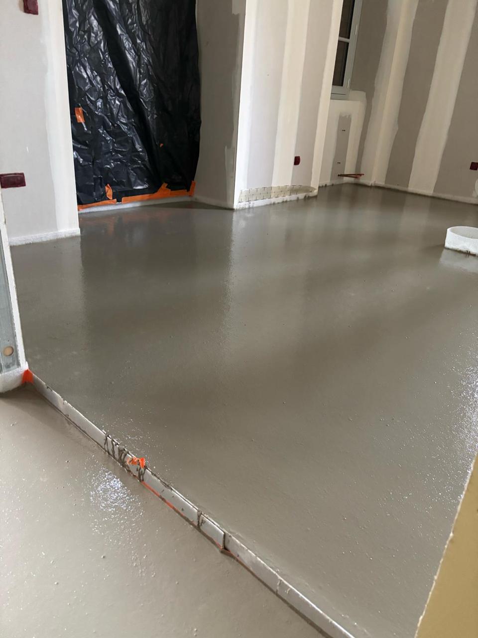 Chantier chape liquide - Ovalpro